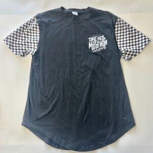 Womens XL Stealth Black and Gray Checkered Shirt Strictly Wild